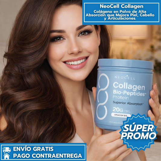 NeoCell Collagen: Colágeno en Polvo de Alta Absorción que Mejora Piel, Cabello y Articulaciones.
