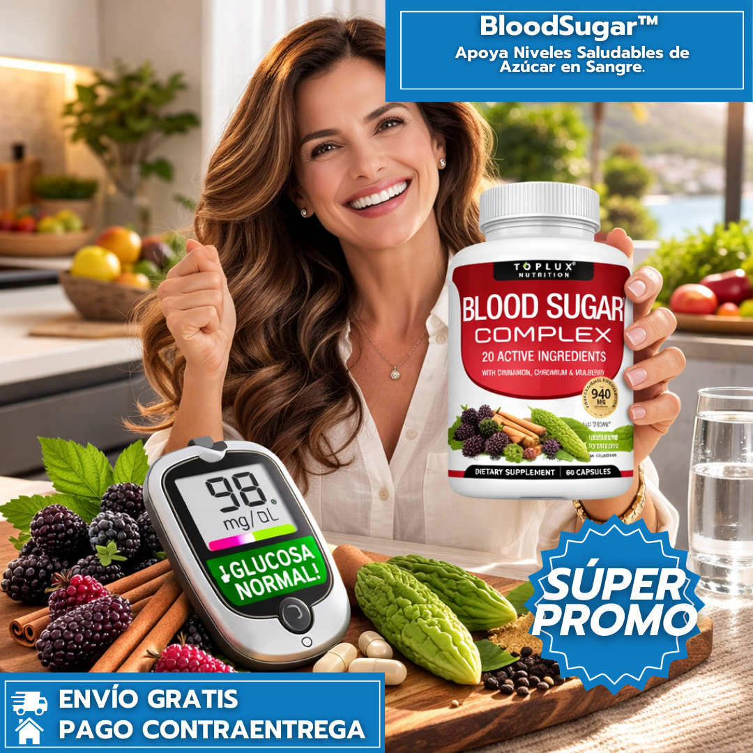 BloodSugar Balance: Apoya Niveles Saludables de Azúcar en Sangre.
