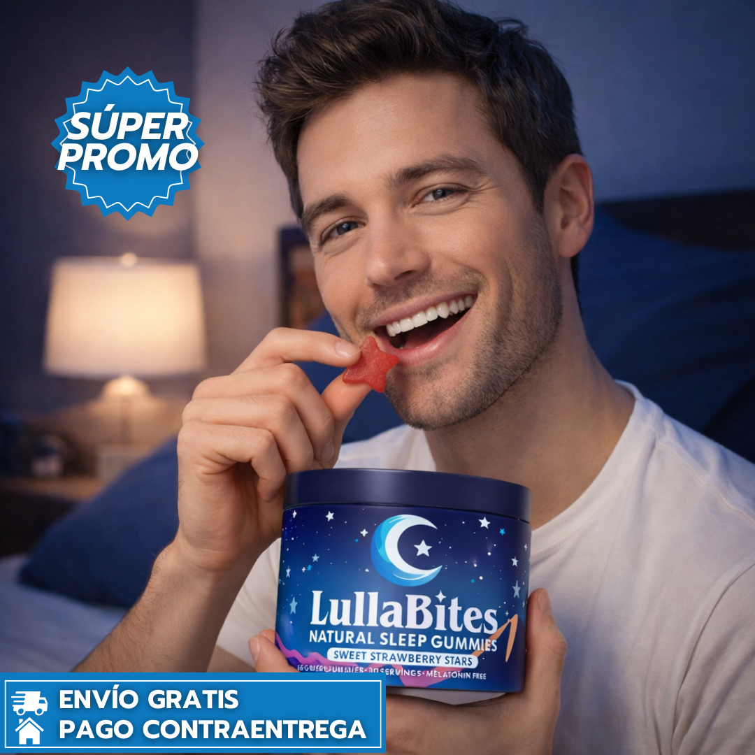 LullaBites: Gomitas naturales sin melatonina que ayudan a conciliar el sueño y mejorar tu descanso.