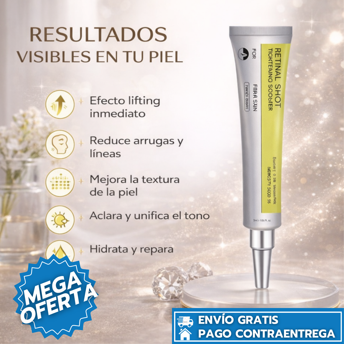 Retinal Shot Reafirmar la piel, reducir arrugas y mejorar elasticidad