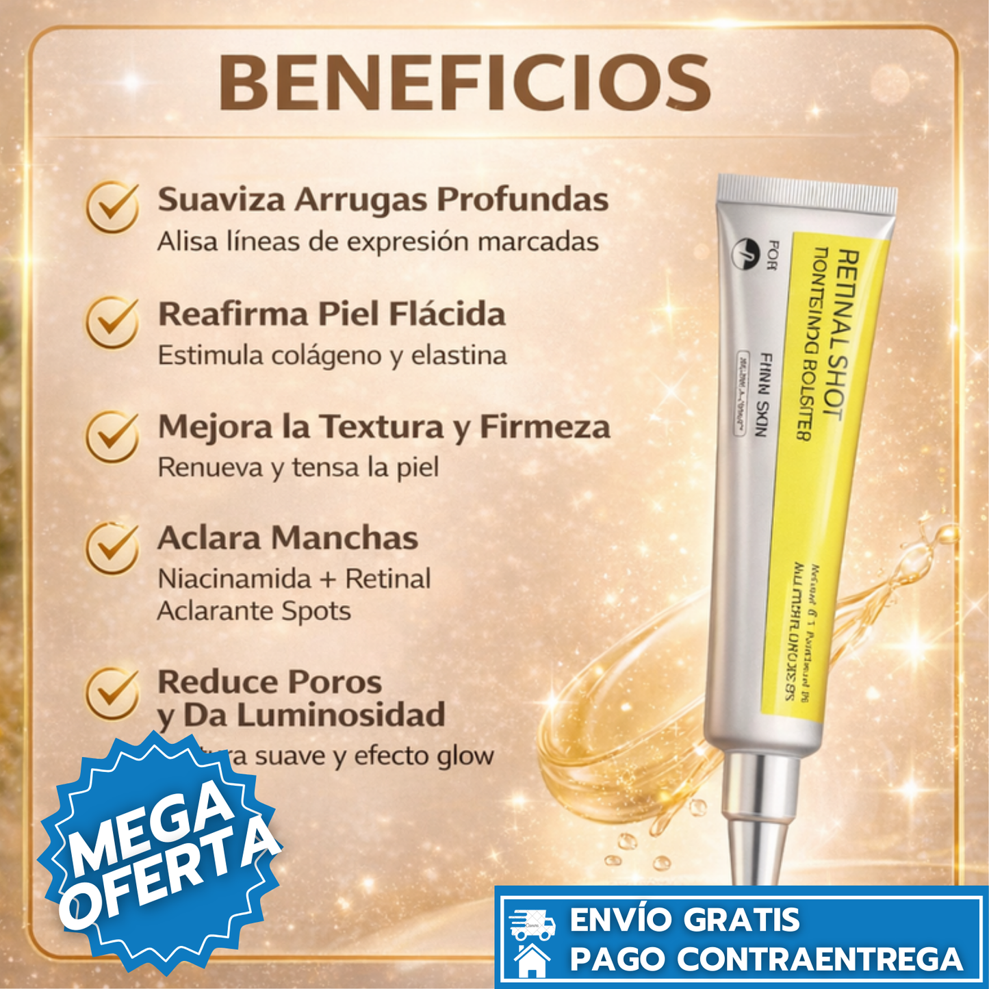 🔥2X1 LIMITADO🔥 Retinal Shot Reafirmar la piel, reducir arrugas y mejorar elasticidad