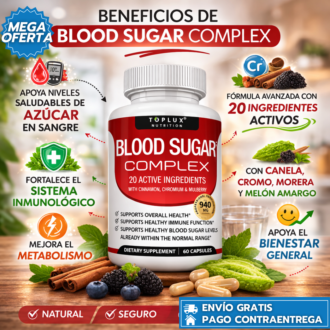BloodSugar Balance: Apoya Niveles Saludables de Azúcar en Sangre.