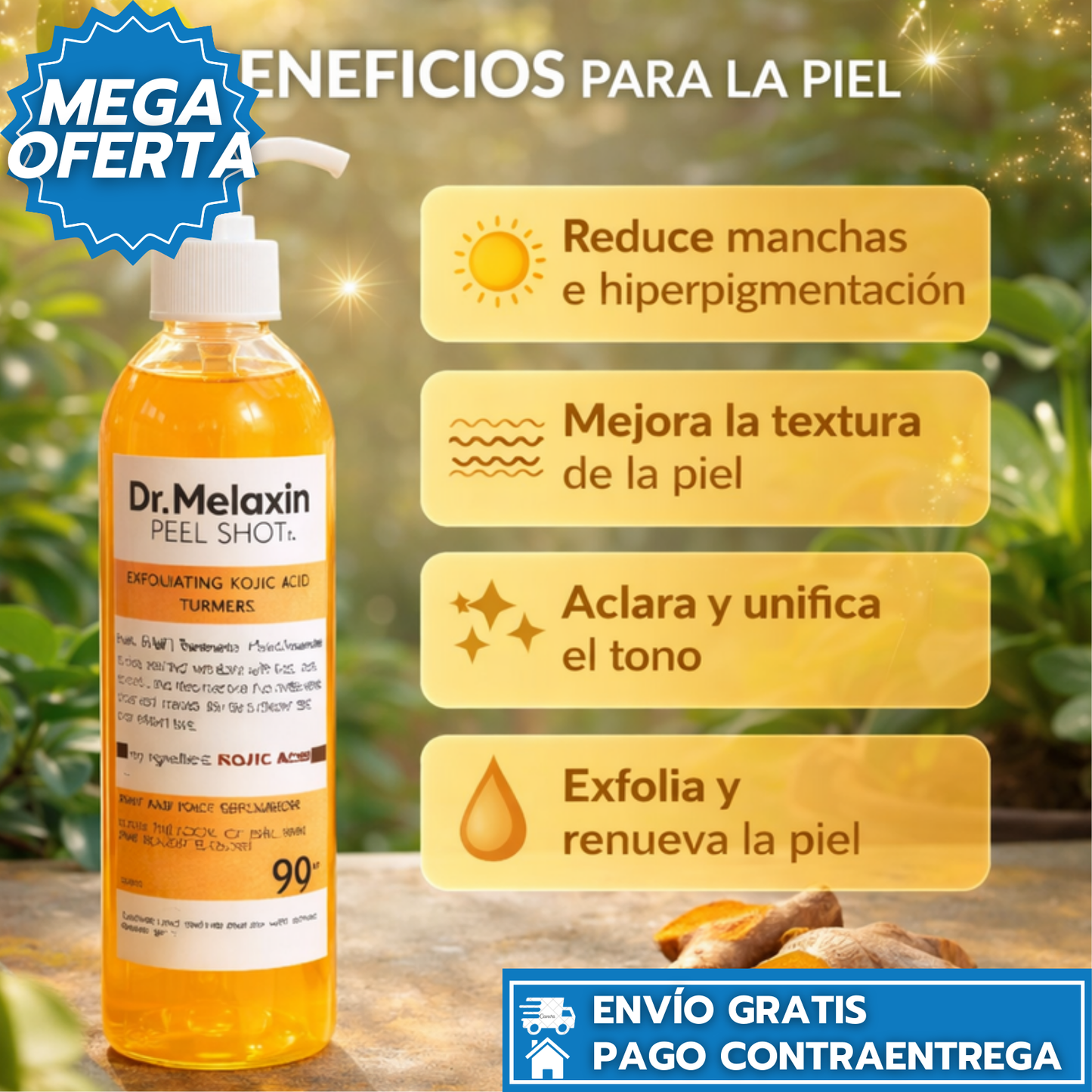 DrMelaxin GlowShot Original Formula: Exfoliación  Iluminación Instantánea.