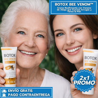 Oferta Especial: 2x1 - Botox Bee Venom Crema Reafirmante con Veneno de Abeja que Suaviza Arrugas y Tensa la Piel.