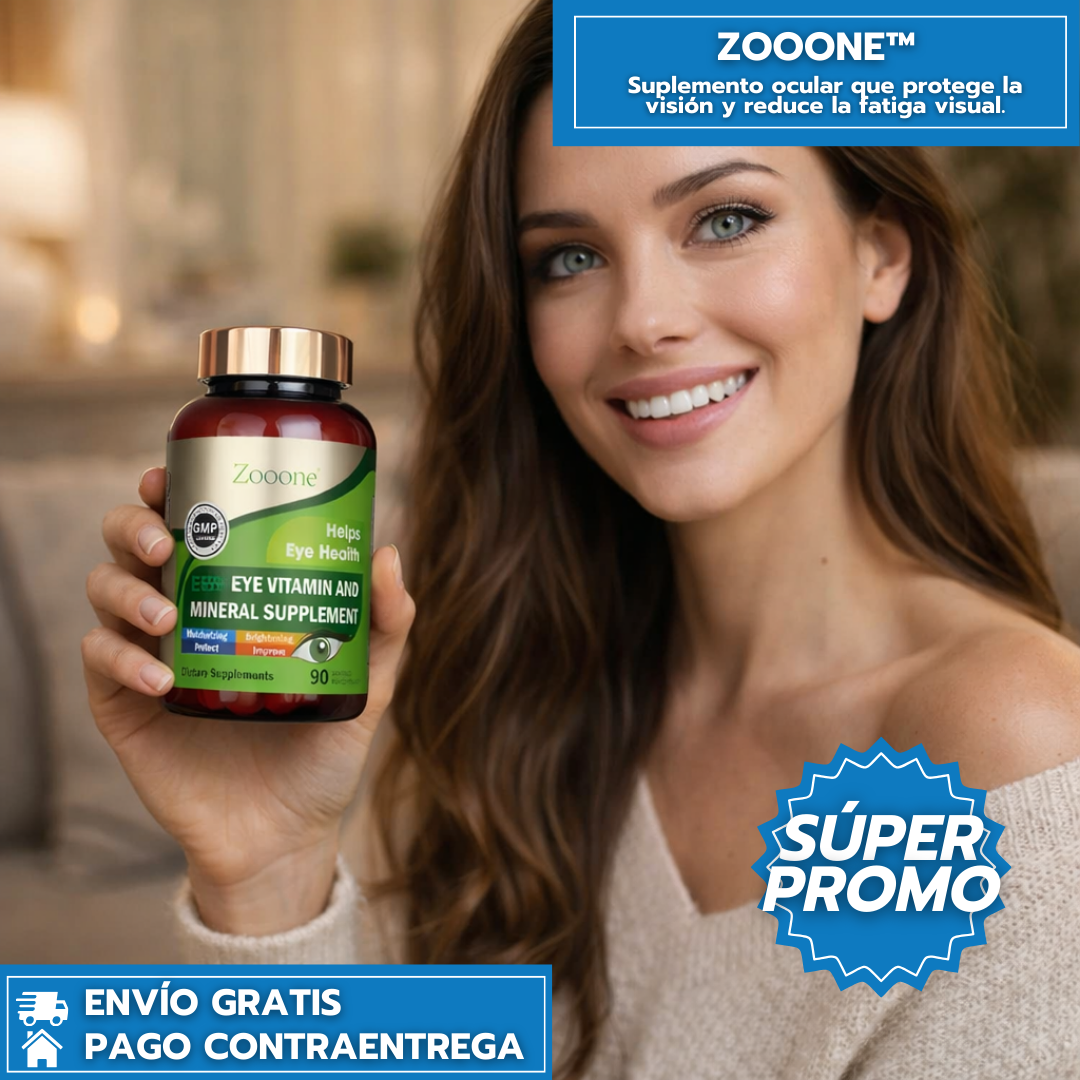 Zooone: Suplemento ocular que protege la visión y reduce la fatiga visual.