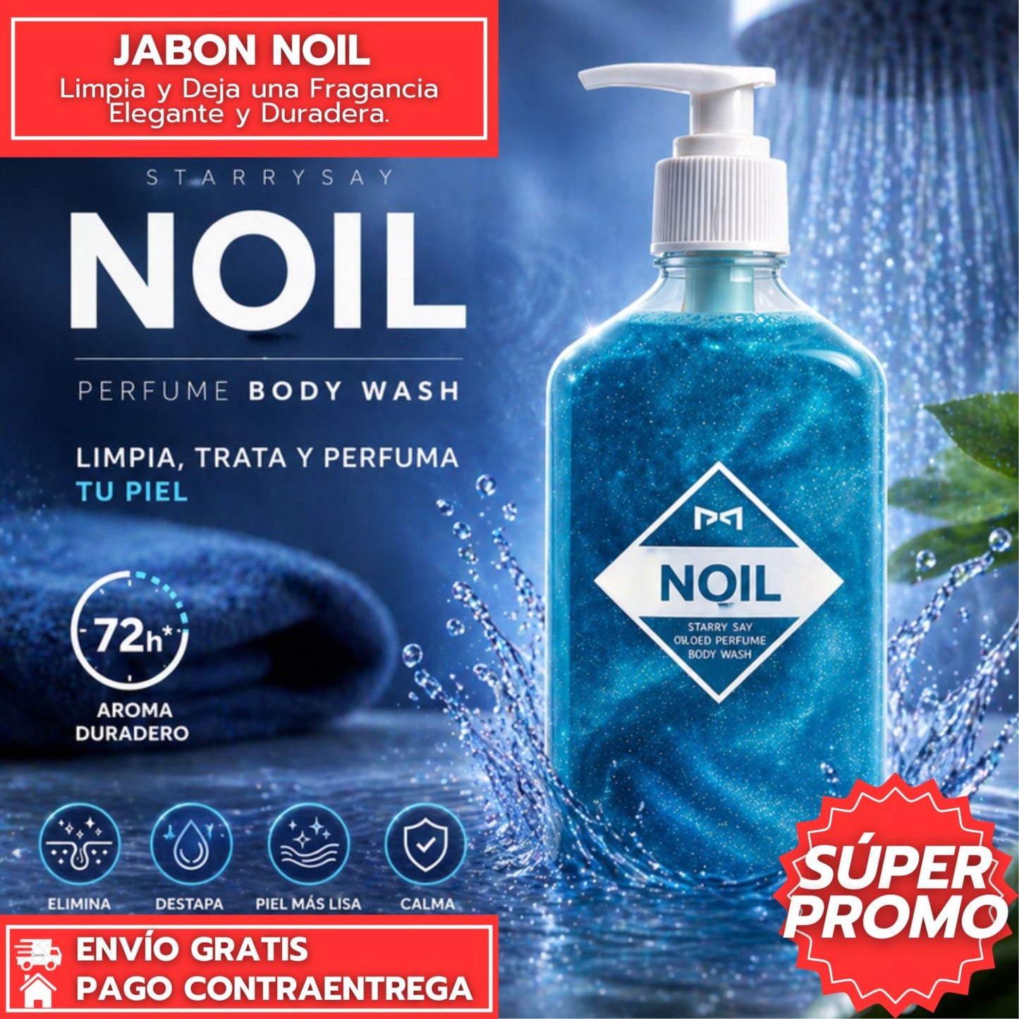 Jabón Corporal Masculino que Limpia y Deja una Fragancia Elegante y Duradera.