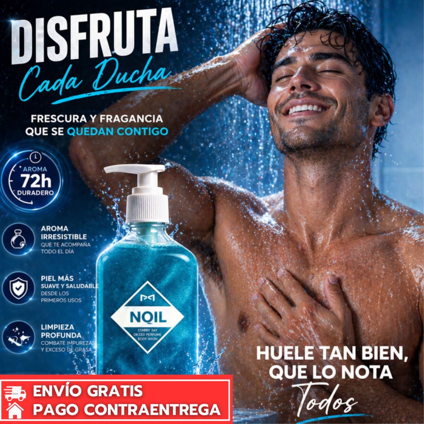 Jabón Corporal Masculino que Limpia y Deja una Fragancia Elegante y Duradera.